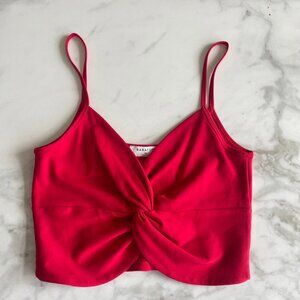 Babaton Red Twist Crop Top